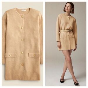 EC Women’s J. Crew Long Giselle Cardigan Heather Khaki